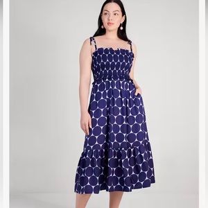 Kate spade joy dot midi dress